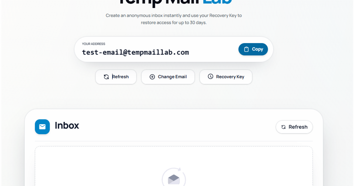 Recover a Temporary Email Address | Temp Mail Lab