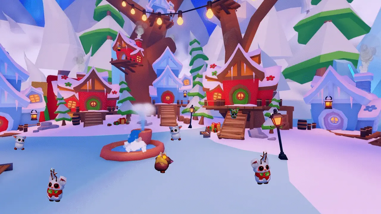 Mistletroll pets exploring their village!