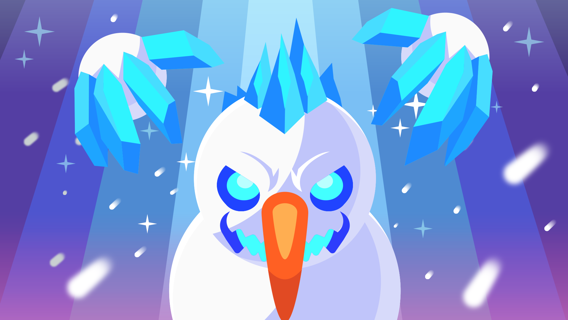 The menacing Frostclaw, an ice and snow villain with a carrot nose!