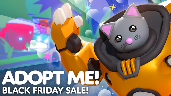 Mecha Meow welcomes you to the Black Friday sale in Adopt Me! 
