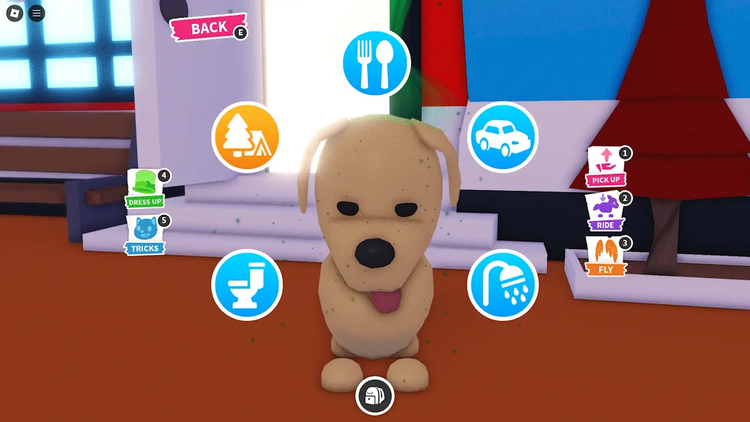 Video of the new zoom-in pet UI feature. The Dog is Hungry, needs the Potty and wants to go on a Ride!