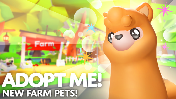 Alpaca pet welcomes you to the Farm pets update in Adopt Me! 