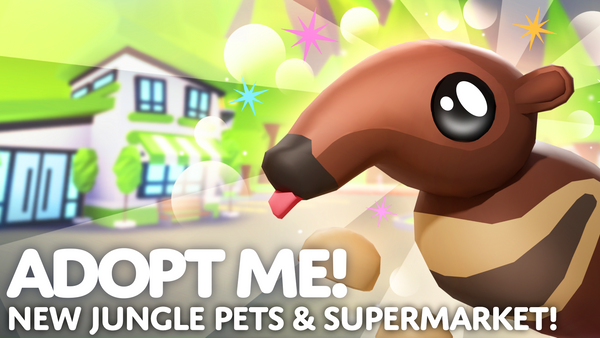 Anteater pet welcomes you to the Jungle & Supermarket update in Adopt Me!