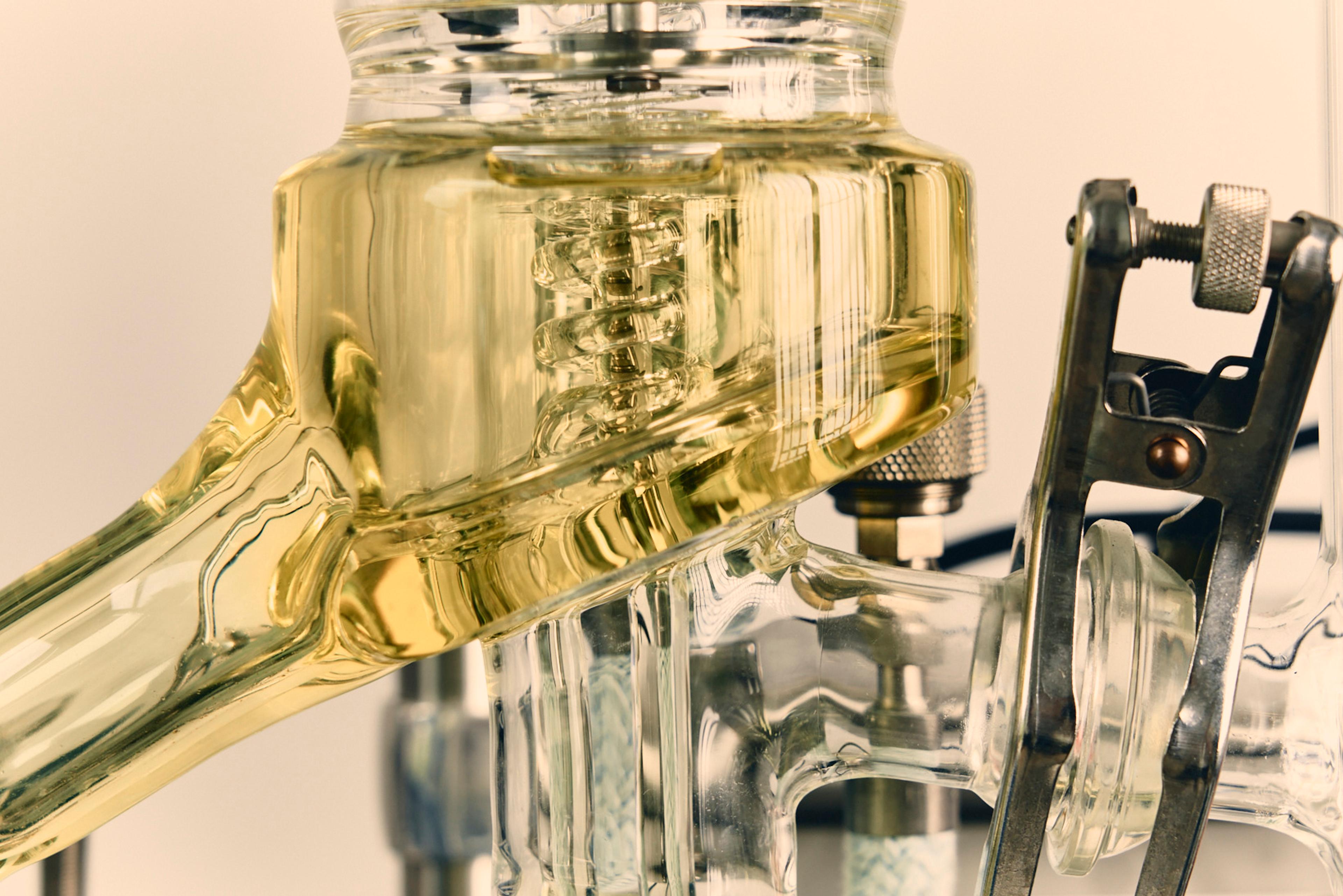 Close up of a glass container