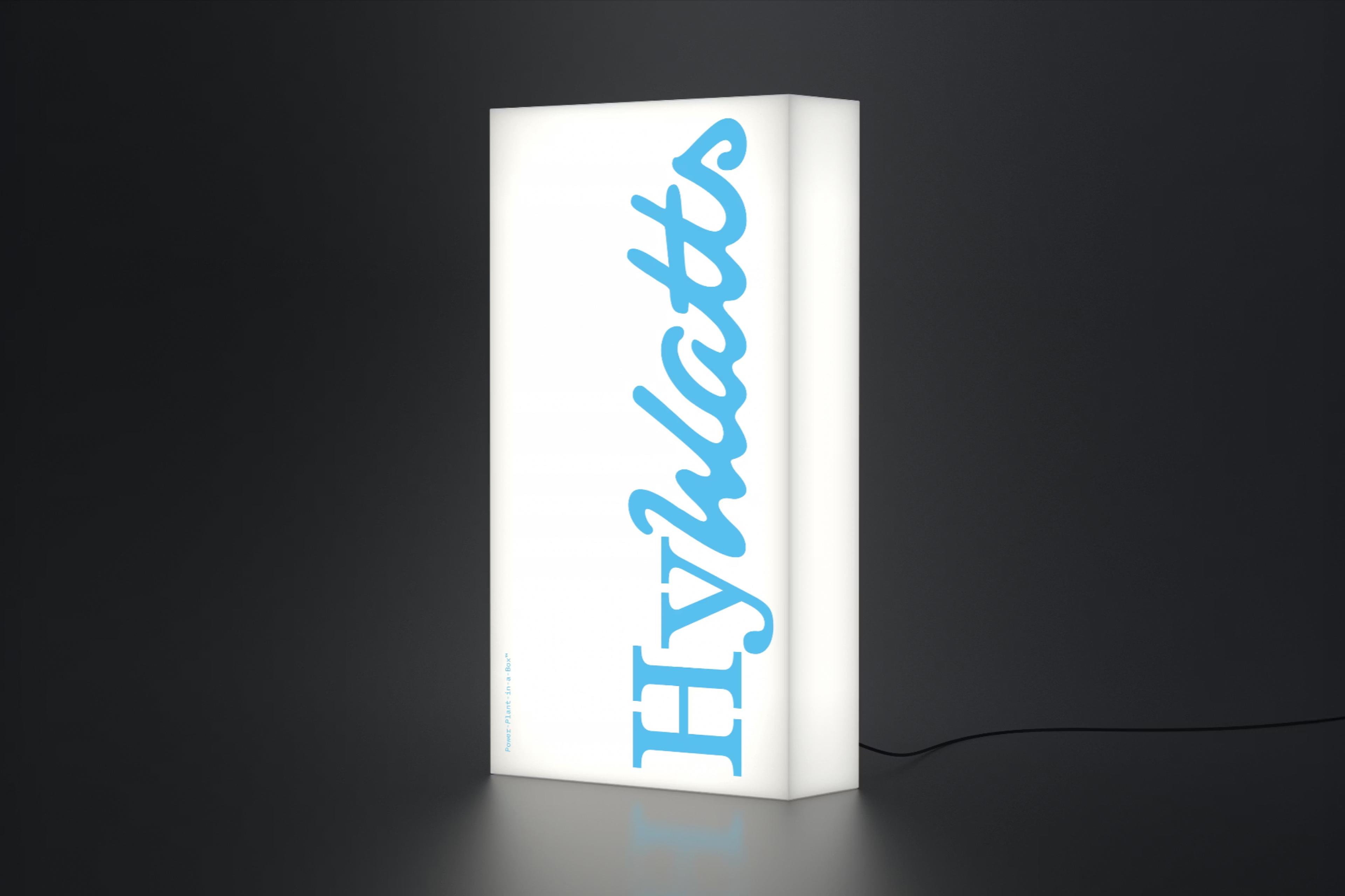 HyWatts neon lightbox sign