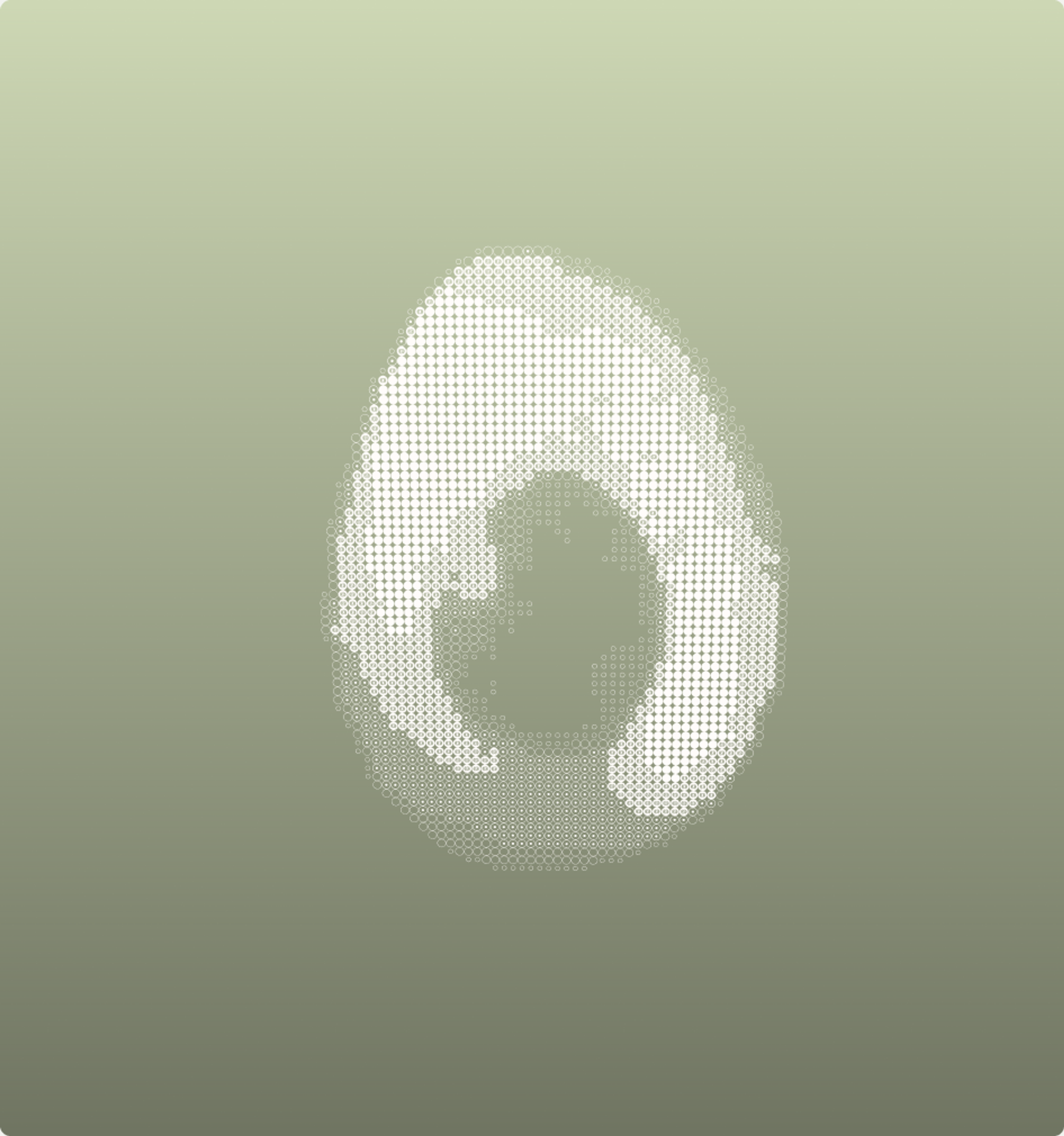 The data: ASCII avocado built from Orbem logos