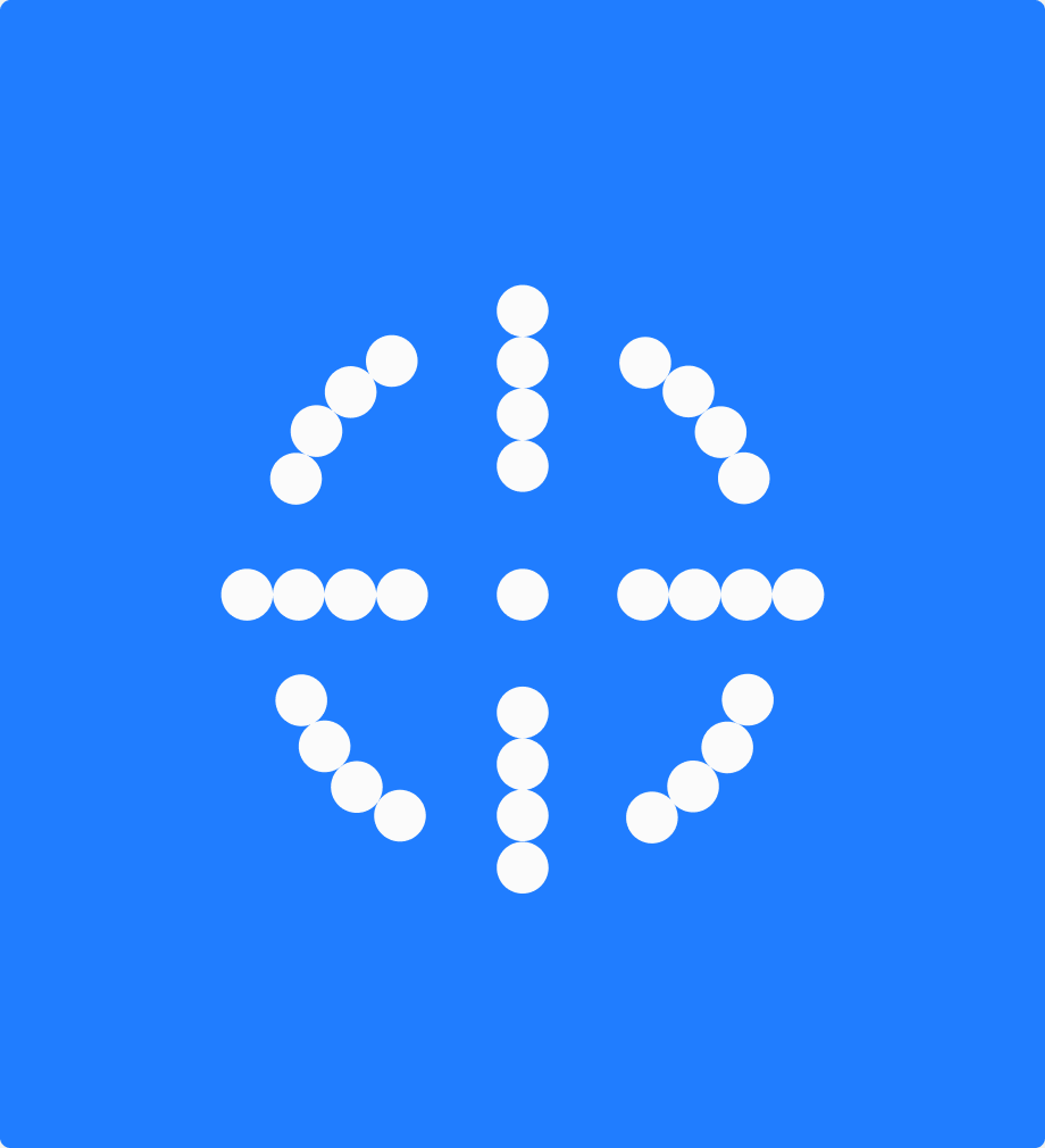 Reticle mark on blue