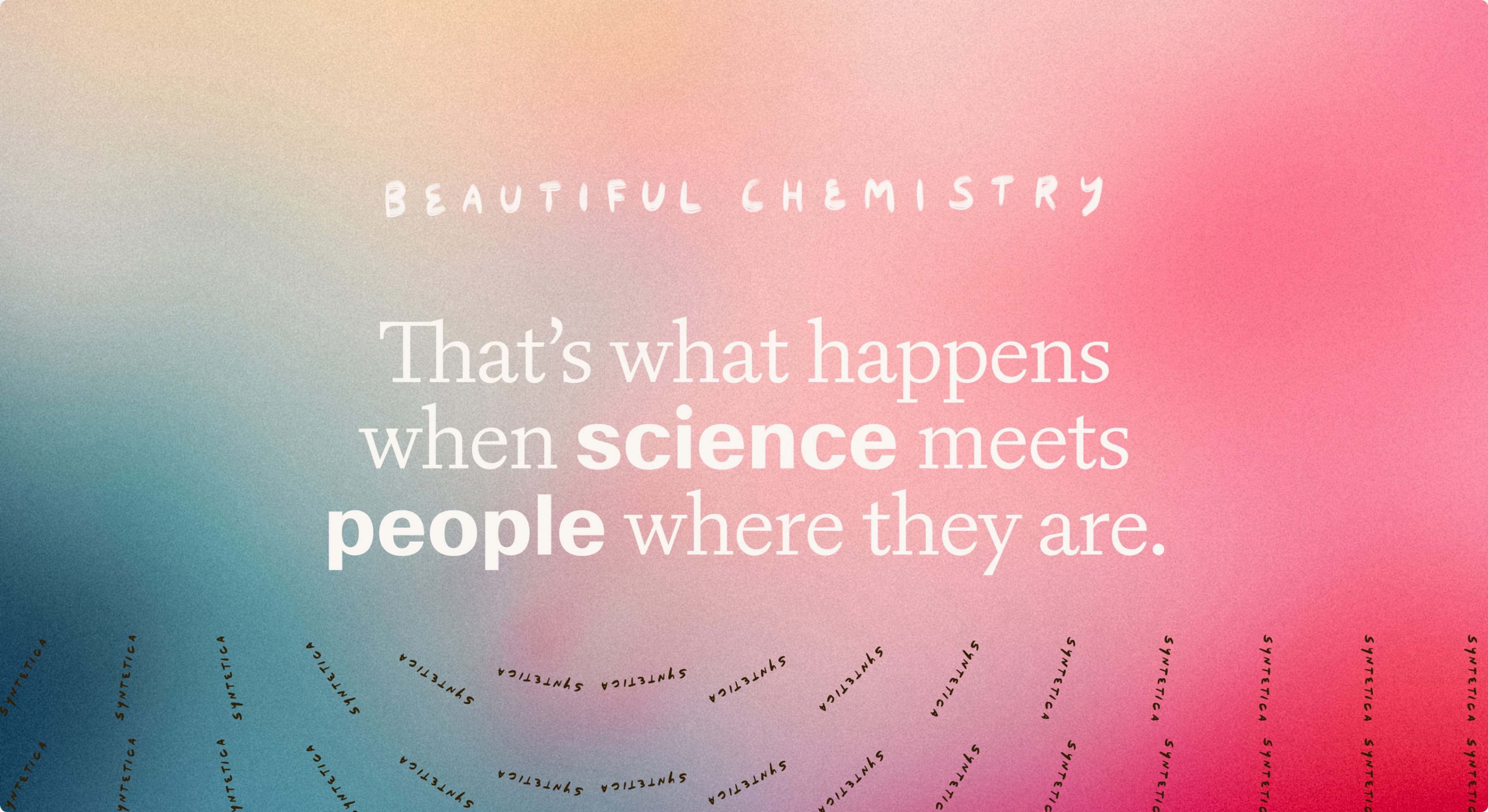 Full width brand image from the Syntetica identity