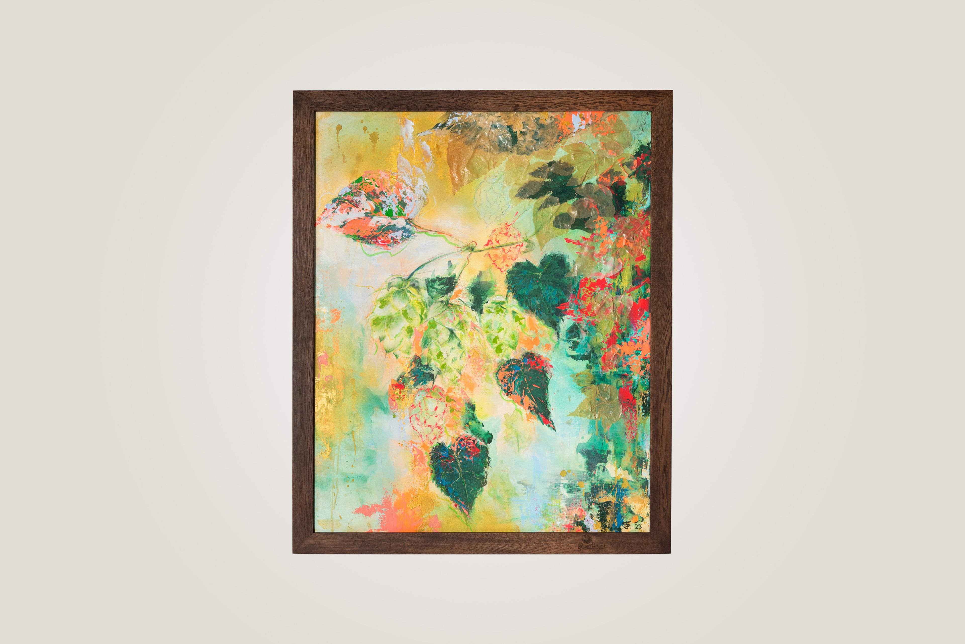 Pilsner Urquell / Paintings incorporating fabric made from beer 2