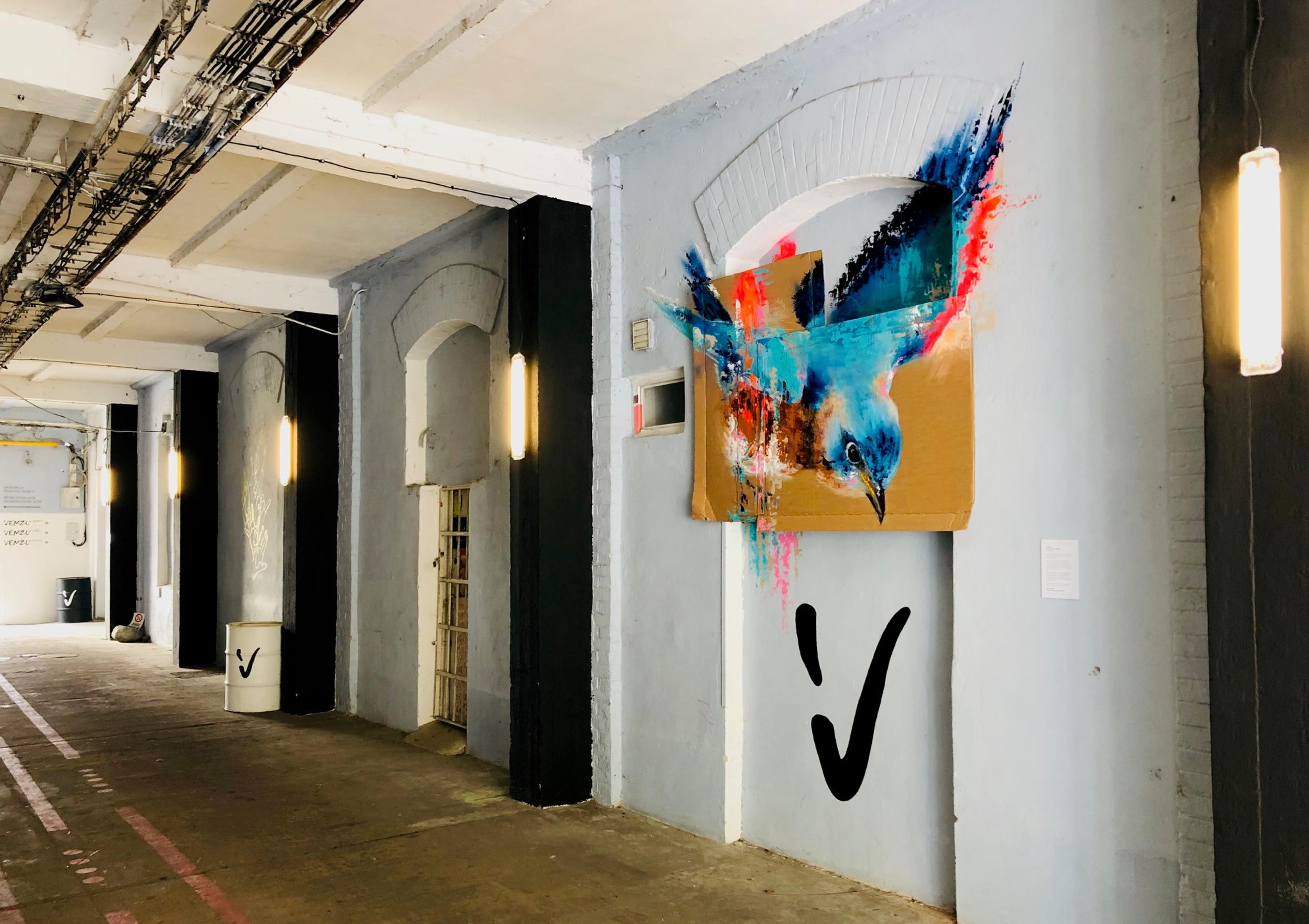 VEMZU Space / Mural in paint and cardboard 2