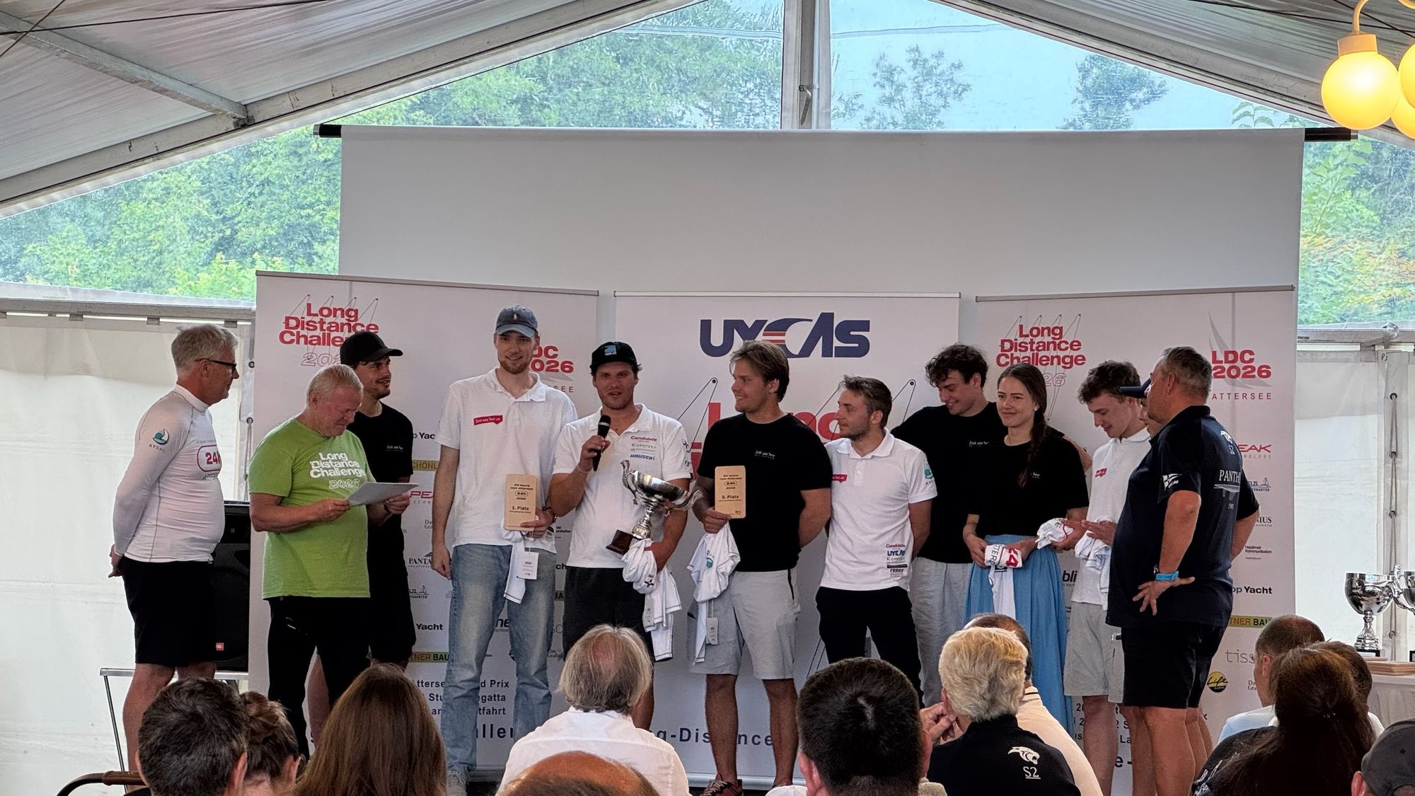 Prize-giving of the 2026 Long Distance Challenge under the marquee