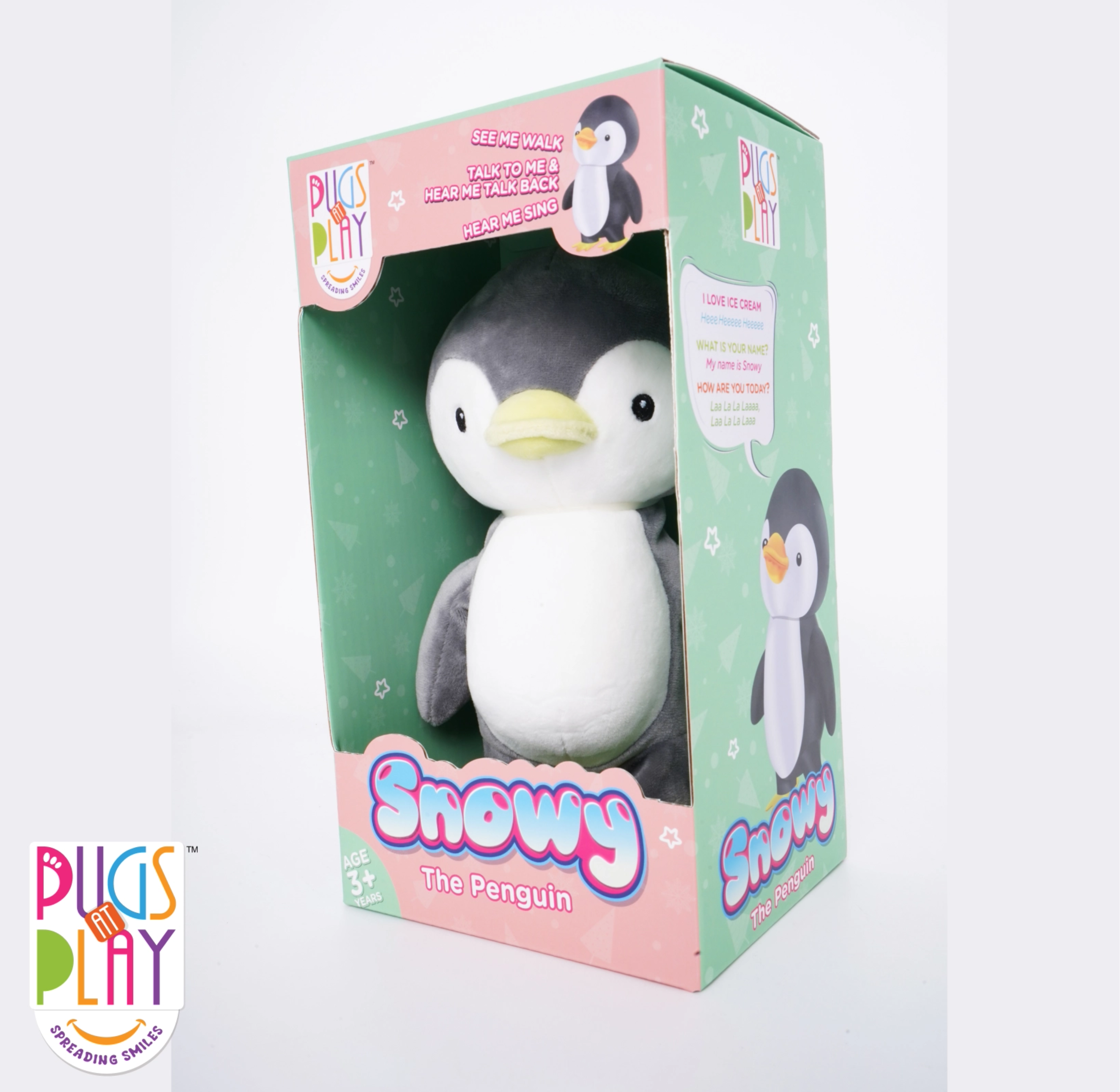Walking talking shop penguin toy