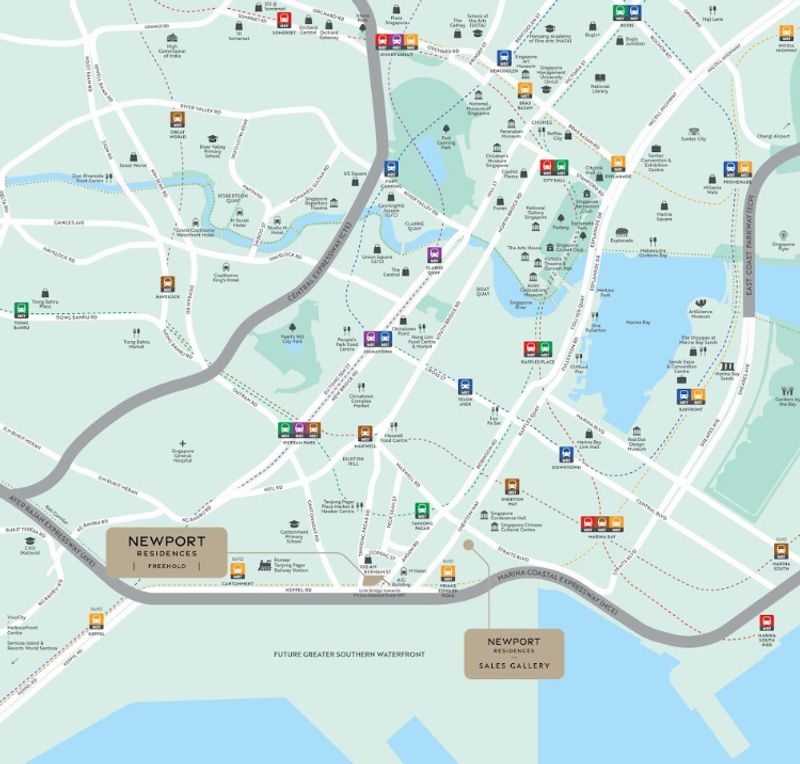 Location Map of Newport Residences