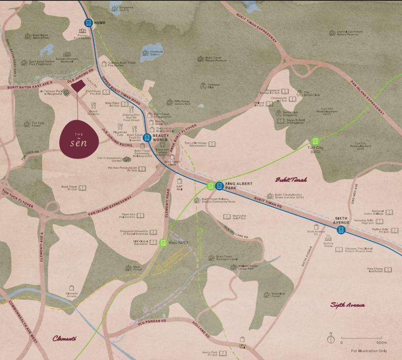 Location Map for The Sen