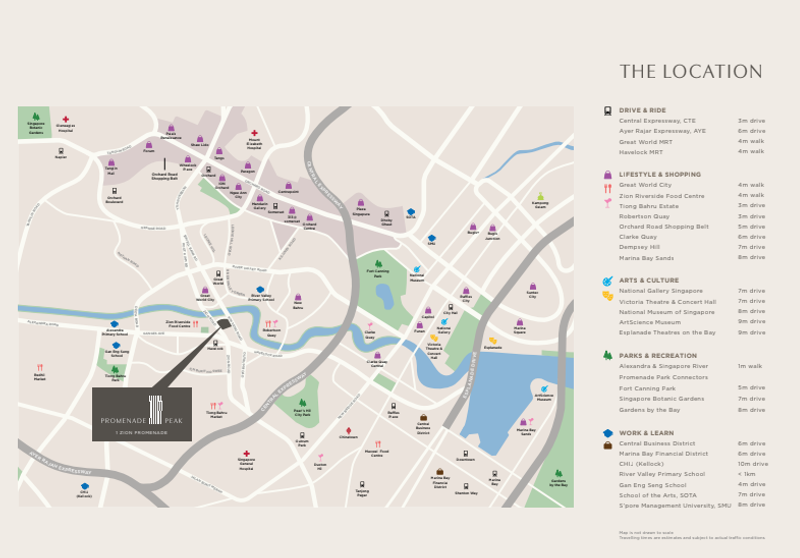 Location Map of Promenade Peak