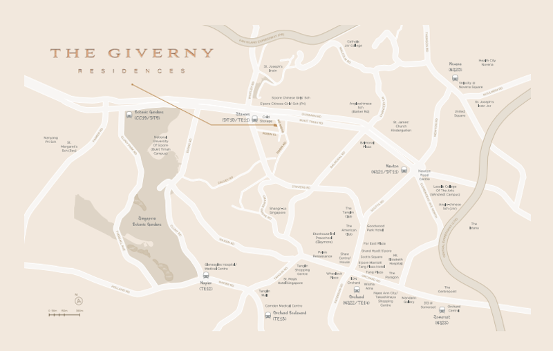 Location Map of The Giverny Residences