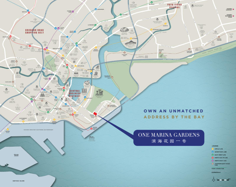 Location Map of One Marina Gardens
