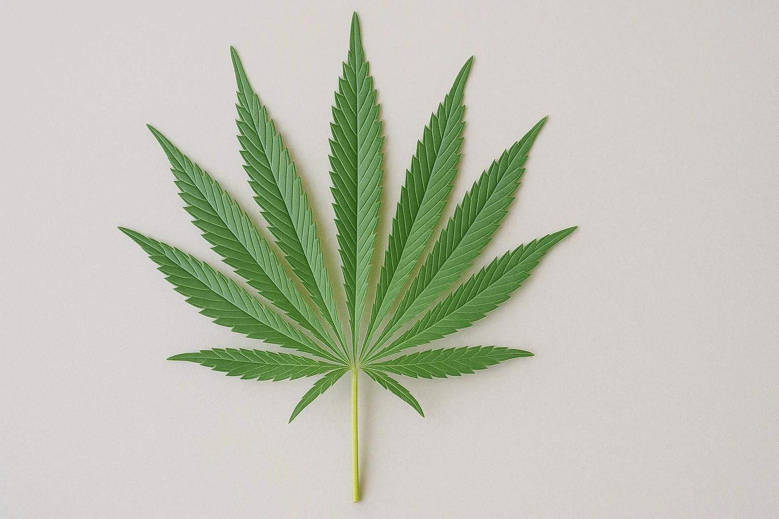 Sativa fan leaf morphology — 9-13 narrow fingers