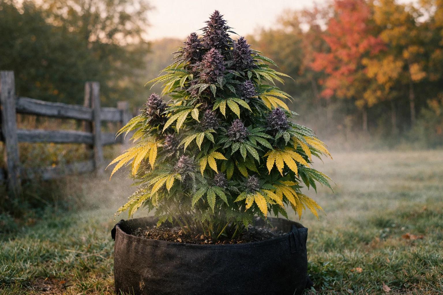 Outdoor Canadian cannabis late September