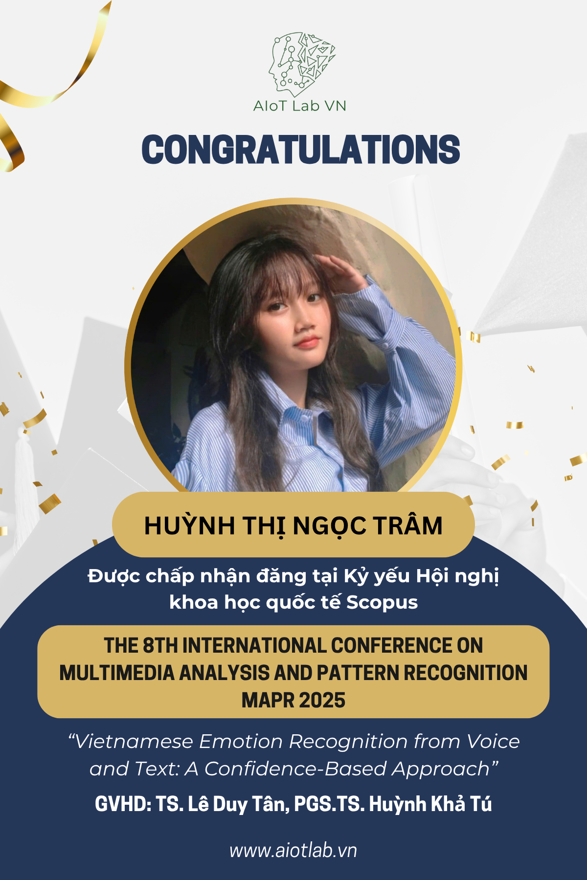 Nghiên cứu về Nhận diện cảm xúc đa phương thức tiếng Việt được chấp nhận tại hội nghị MAPR 2025