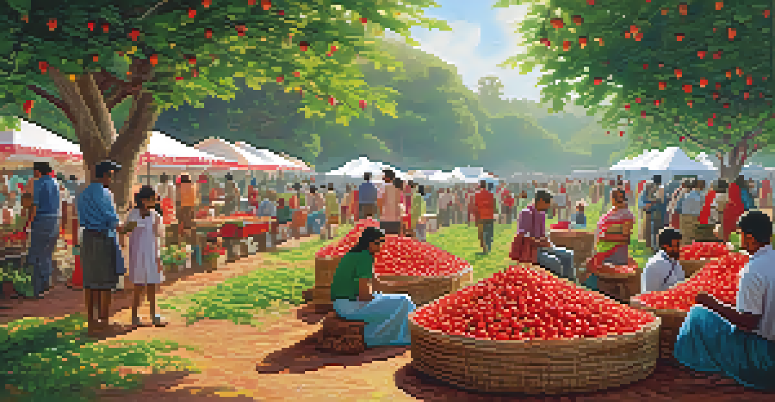 Families enjoying a picnic at the Panchgani Strawberry Festival amidst lush green fields filled with strawberries.