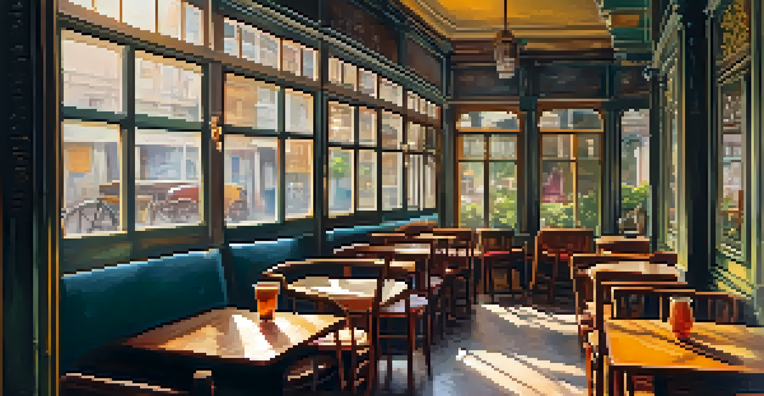 A cozy café in Kolkata filled with books and vintage furniture, with sunlight filtering through the window and a view of the street outside.