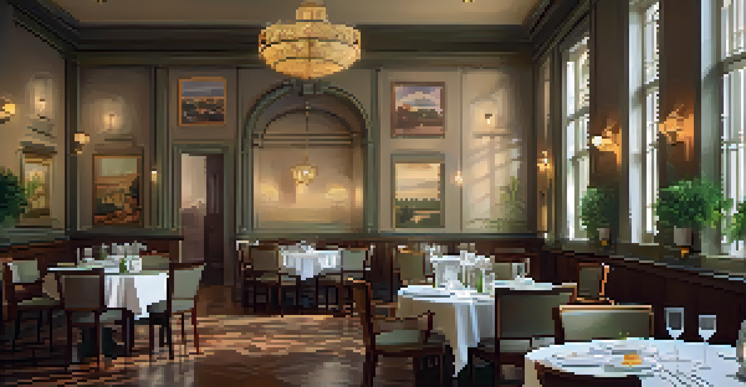 A serene dining setting in a heritage hotel, showcasing local cuisine with historical architecture in the background.
