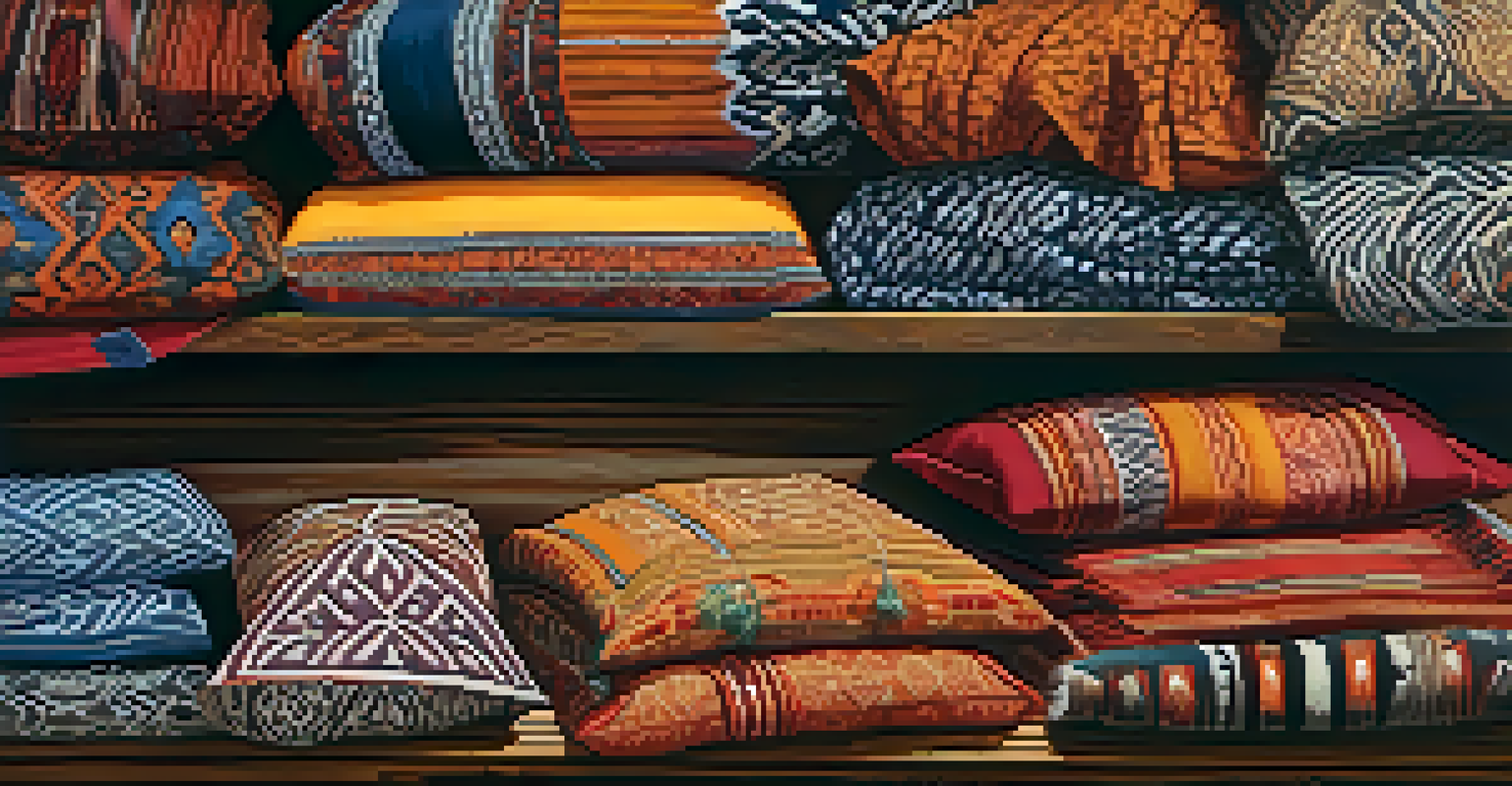 A collection of diverse Indian textiles displayed on a wooden surface, highlighting different weaving styles and textures in natural light.