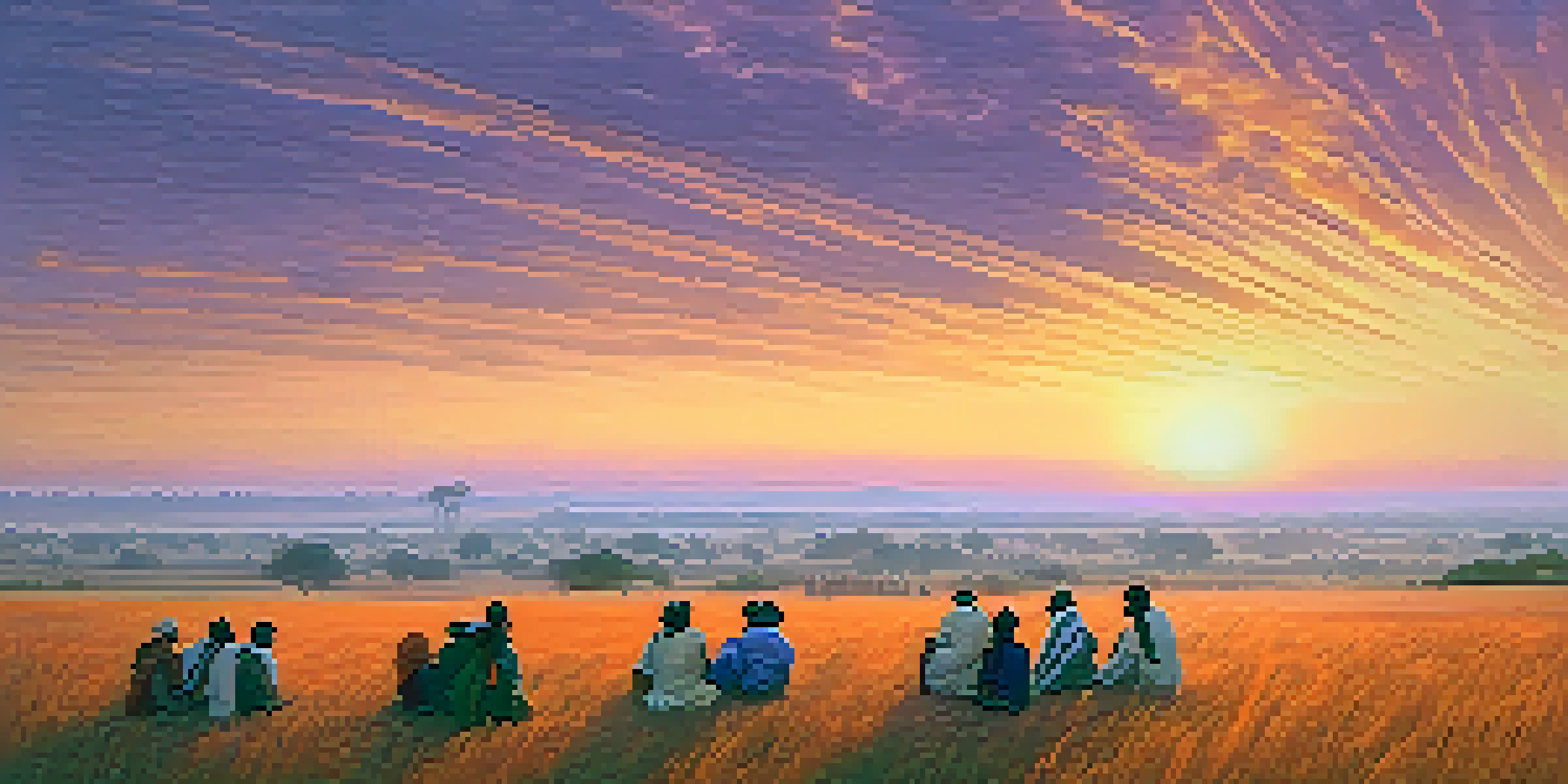 A panoramic view of the historic battlefield of Panipat at sunset with tourists capturing the scenery.