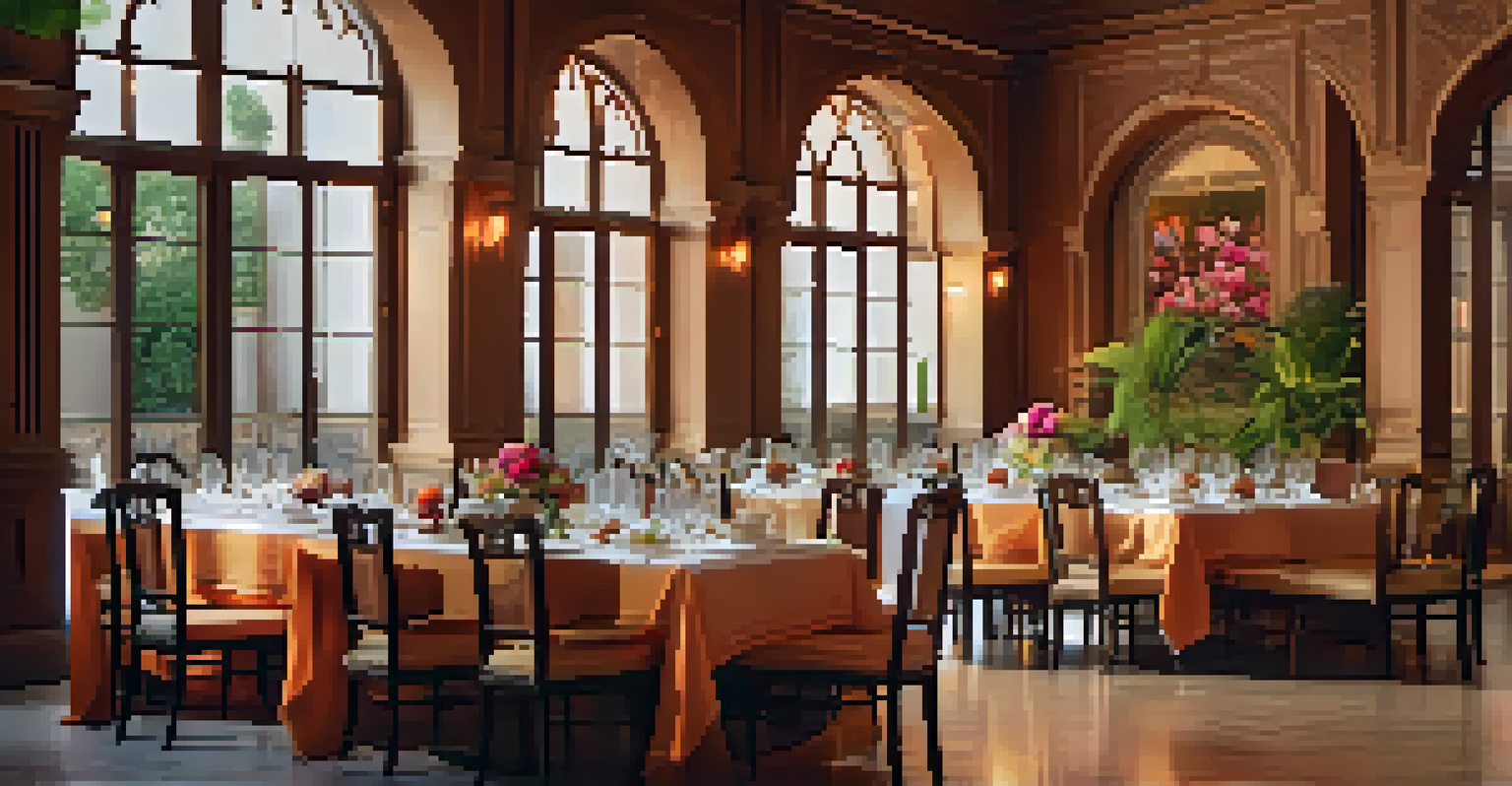 A beautifully arranged dining table in a heritage hotel featuring traditional Indian cuisine and elegant décor.