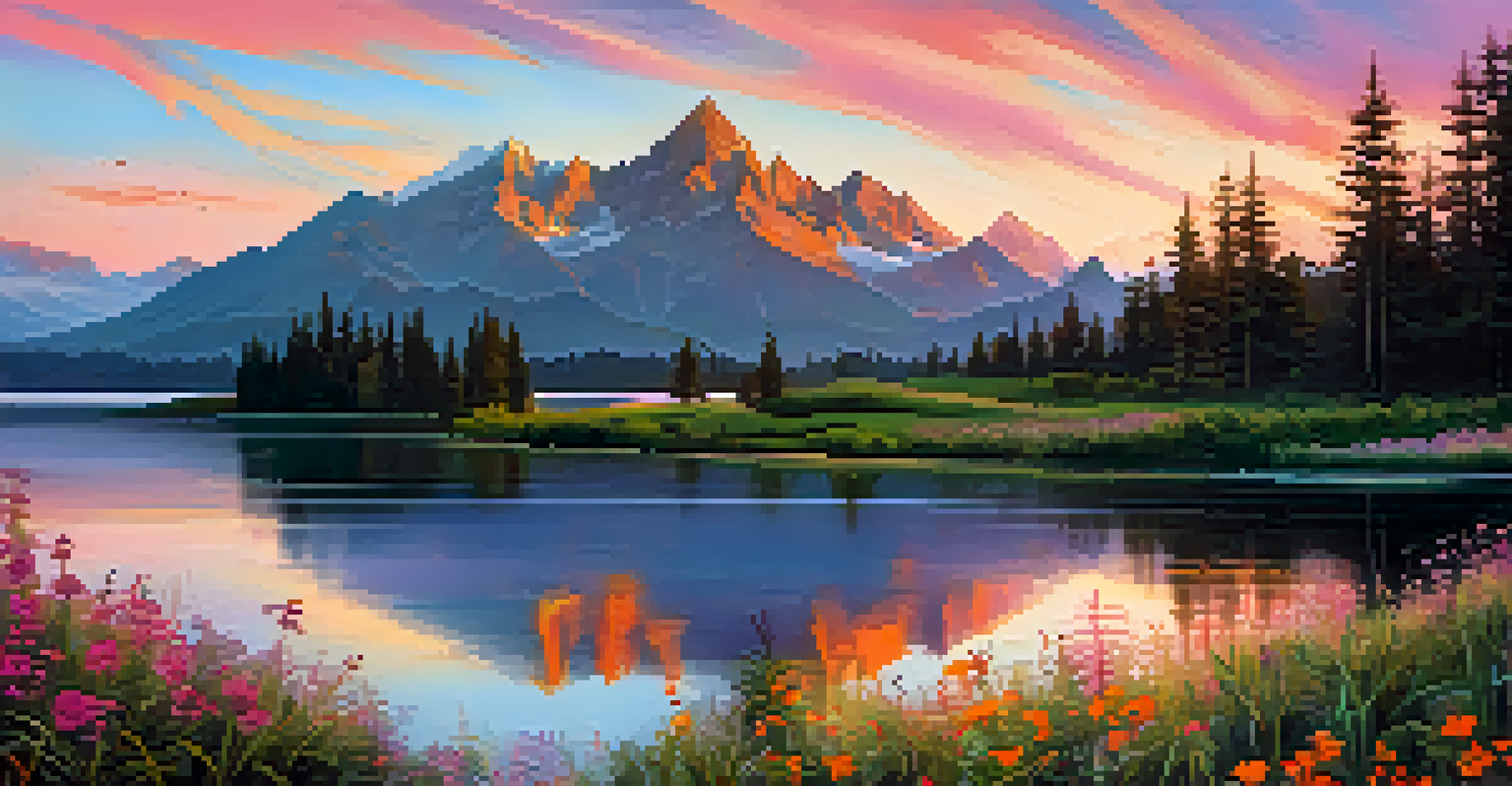Breathtaking sunrise over the Tatra Mountains in Poland with a serene lake in the foreground.