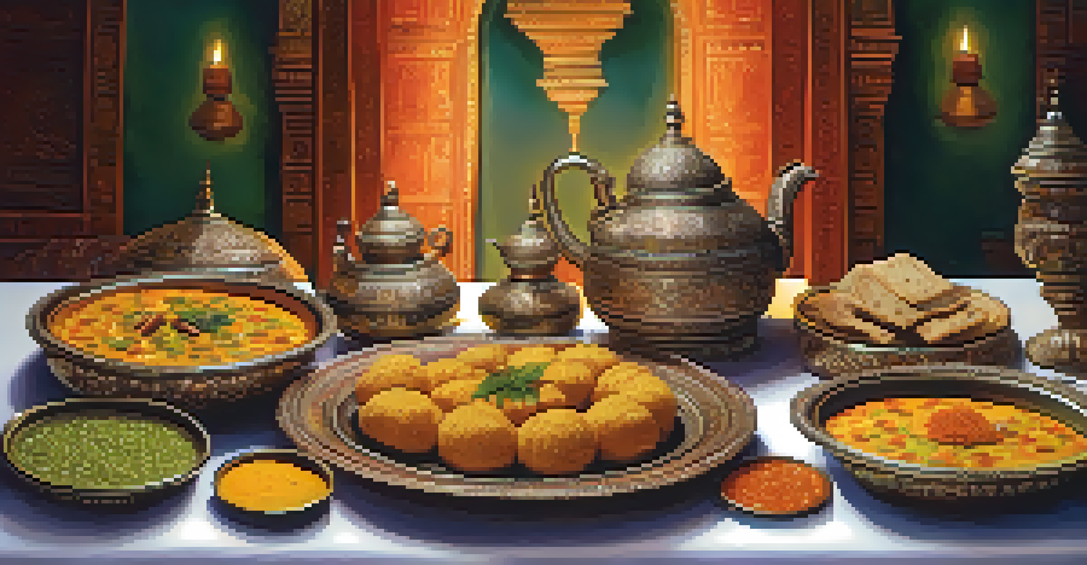 An exquisite Rajasthani dining table set with traditional dishes and decorative textiles.
