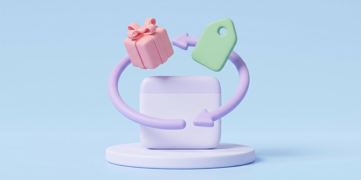 Minimal 3D illustration of a clay calendar block on a platform for seasonal SEO metadata updates.