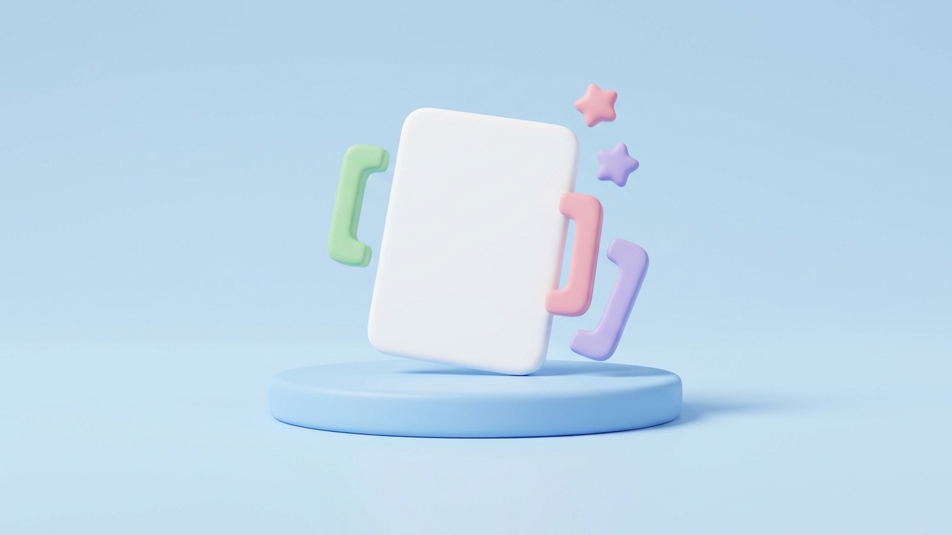 Blurred blog main image. Minimal 3D illustration of a white page card on a platform showing JSON-LD schema markup for Shopify.