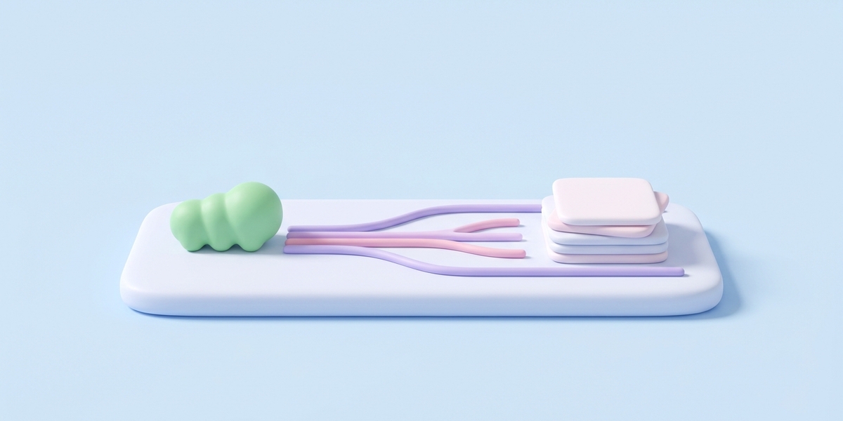 Minimal 3D illustration of a clay crawler node following link paths into stacked indexed Shopify page cards.
