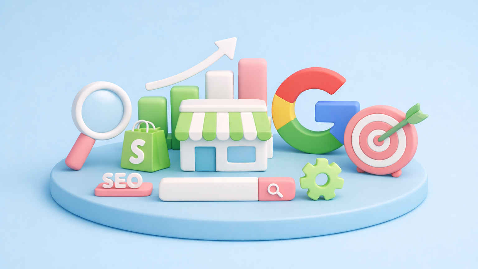 Blurred blog main image. How to Rank a Shopify Store on Google: Step-by-Step