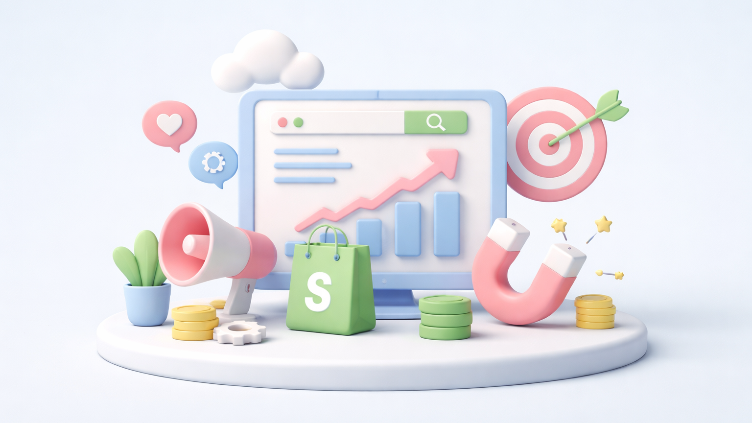 Blurred blog main image. How to Boost Organic Traffic to Your Shopify Store