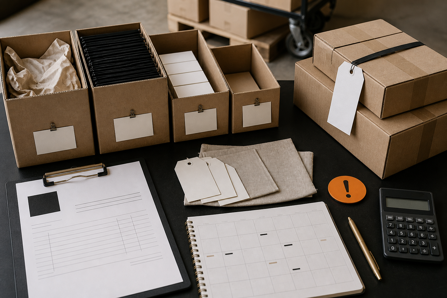 Reorder review with cartons at different stock levels, coverage calendar and calculator