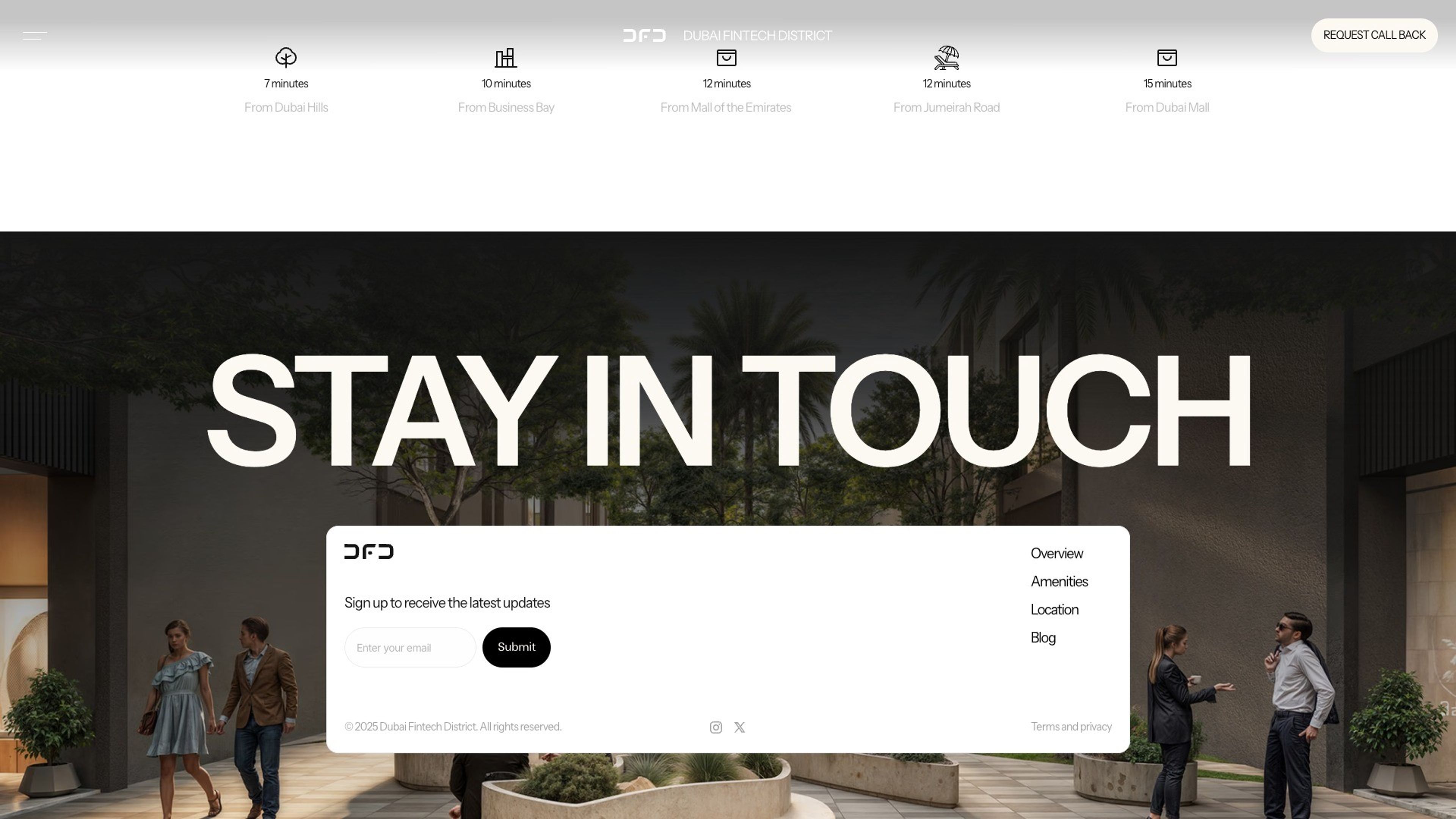 Dubai Fintech District website, desktop screen 6