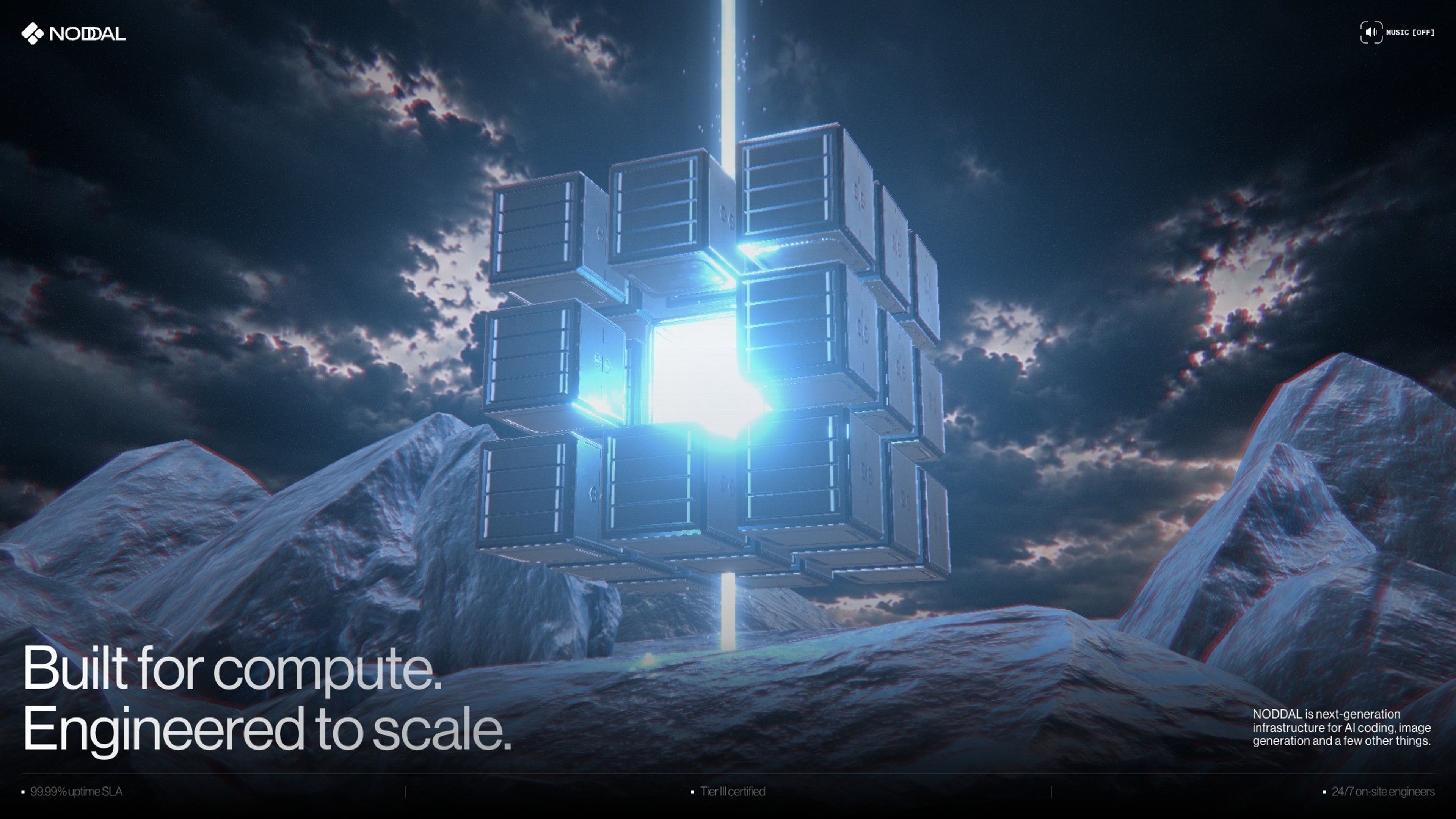 NODDAL website, desktop screen 1