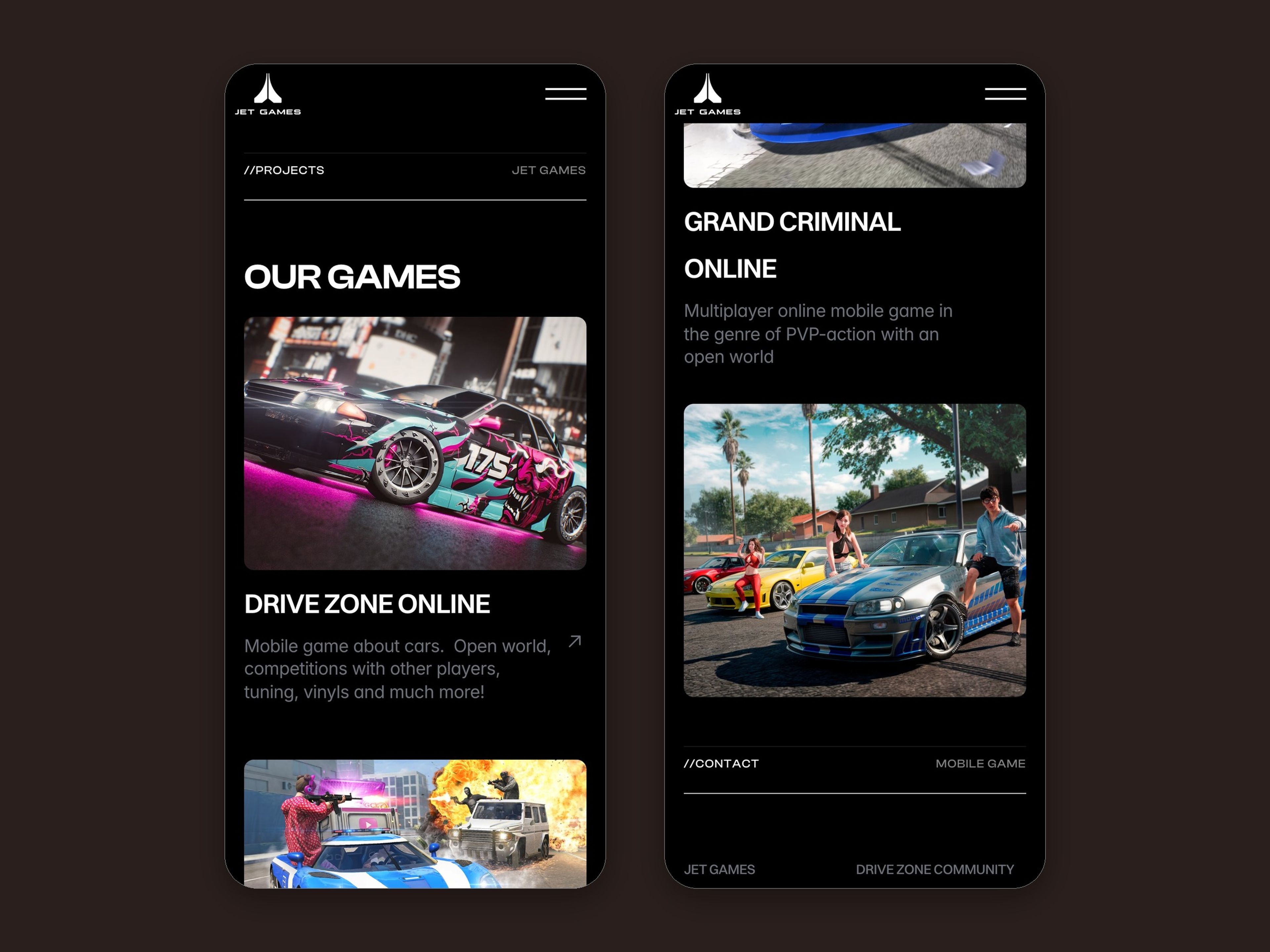 Jet Games website, mobile screen 8