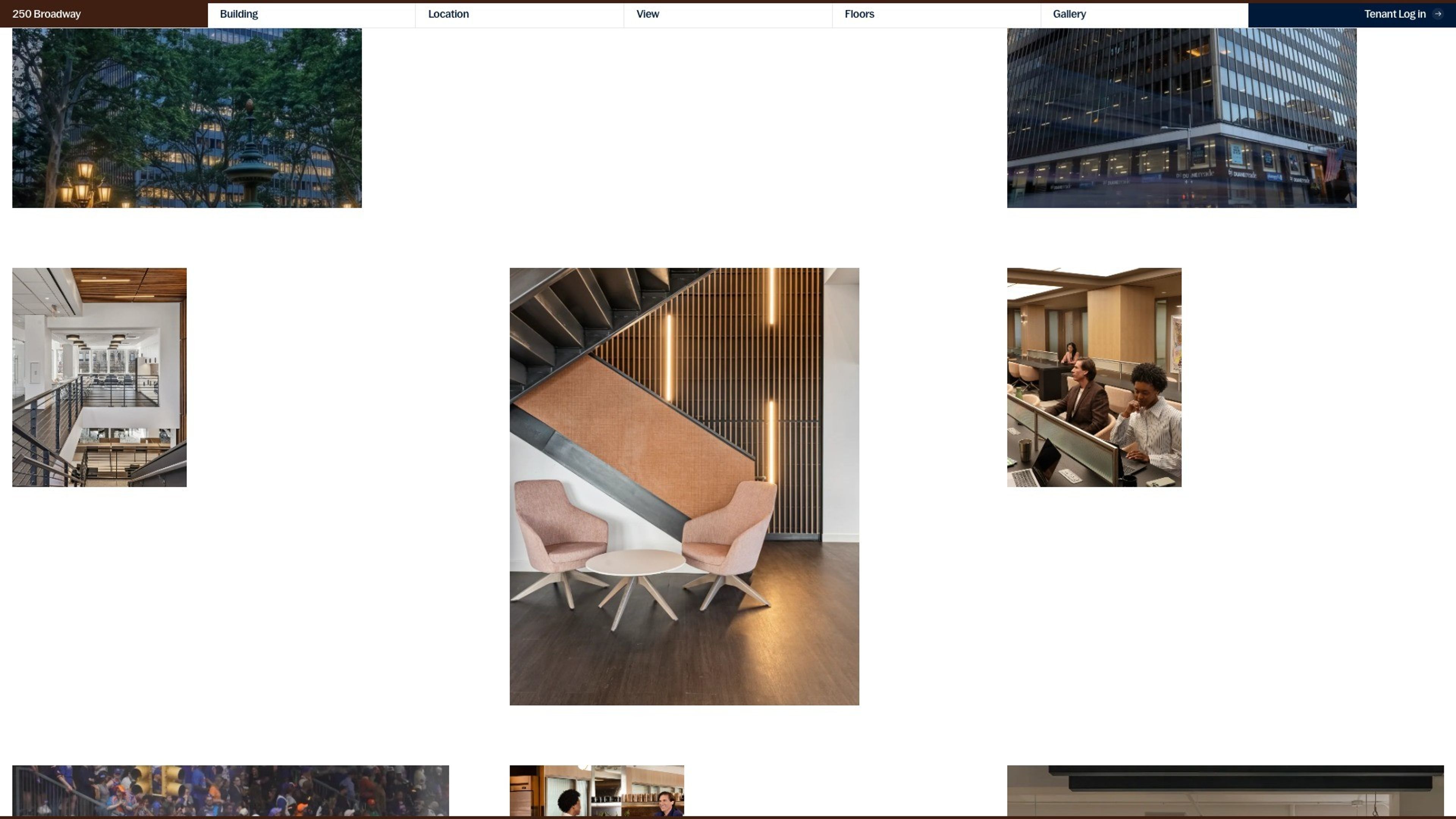 250 Broadway website, desktop screen 5