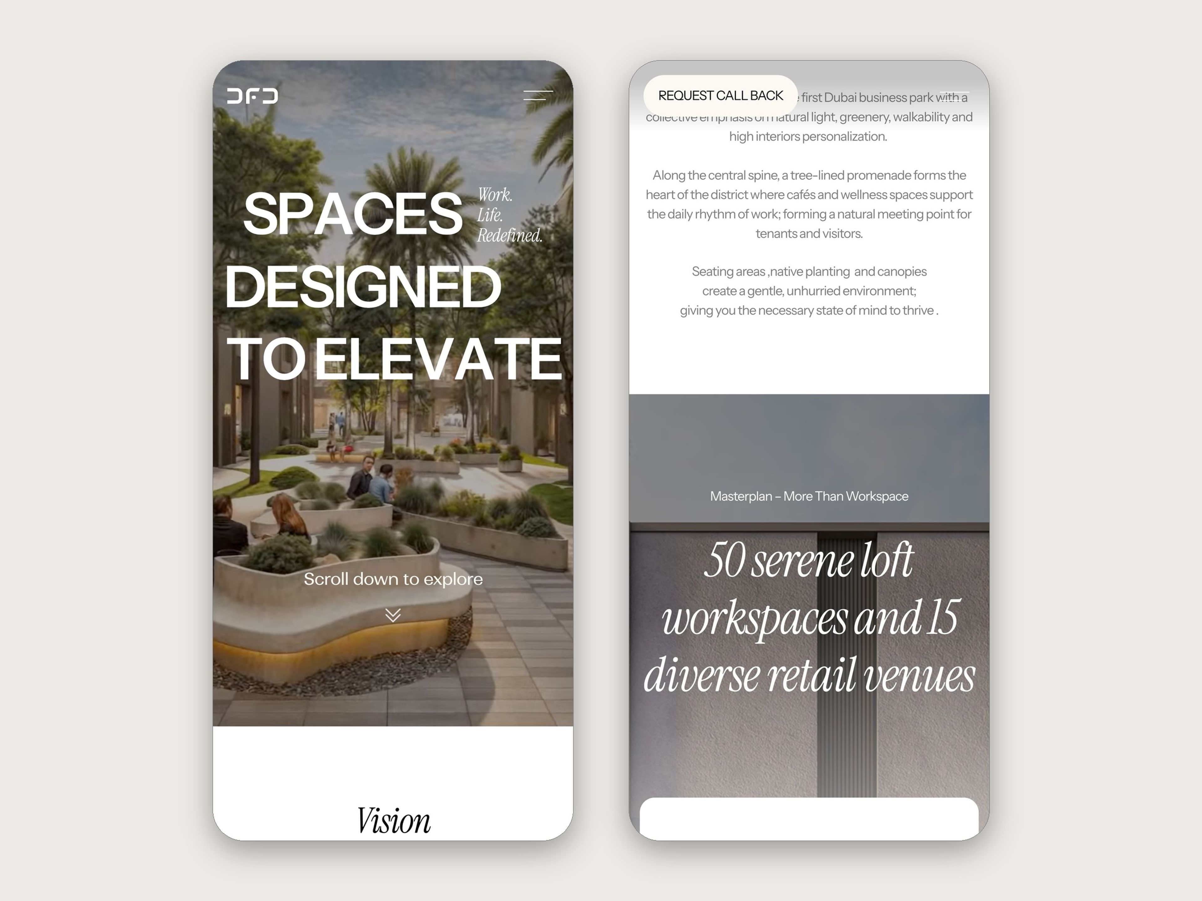 Dubai Fintech District website, mobile screen 7
