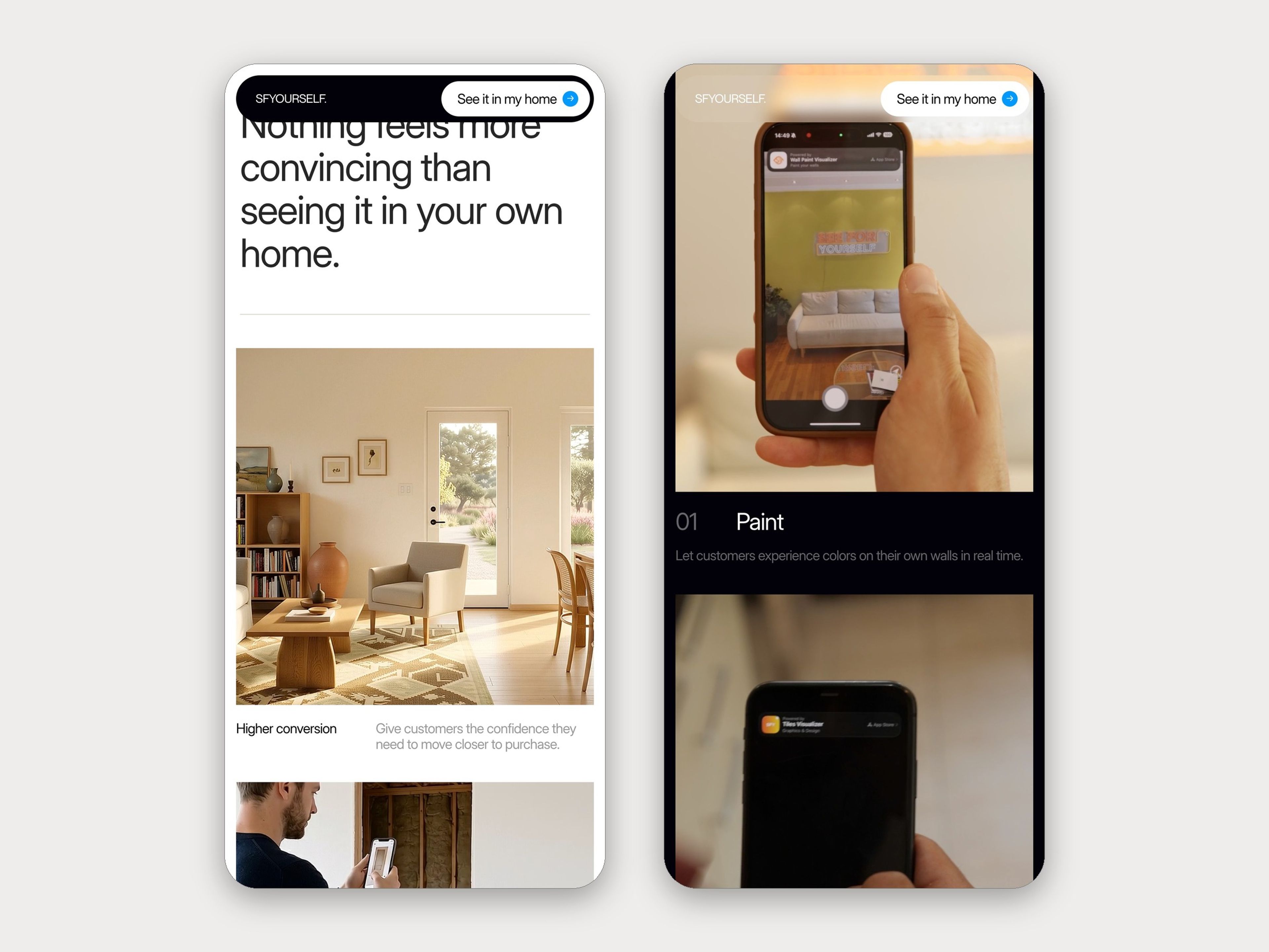 See for Yourself website, mobile screen 9