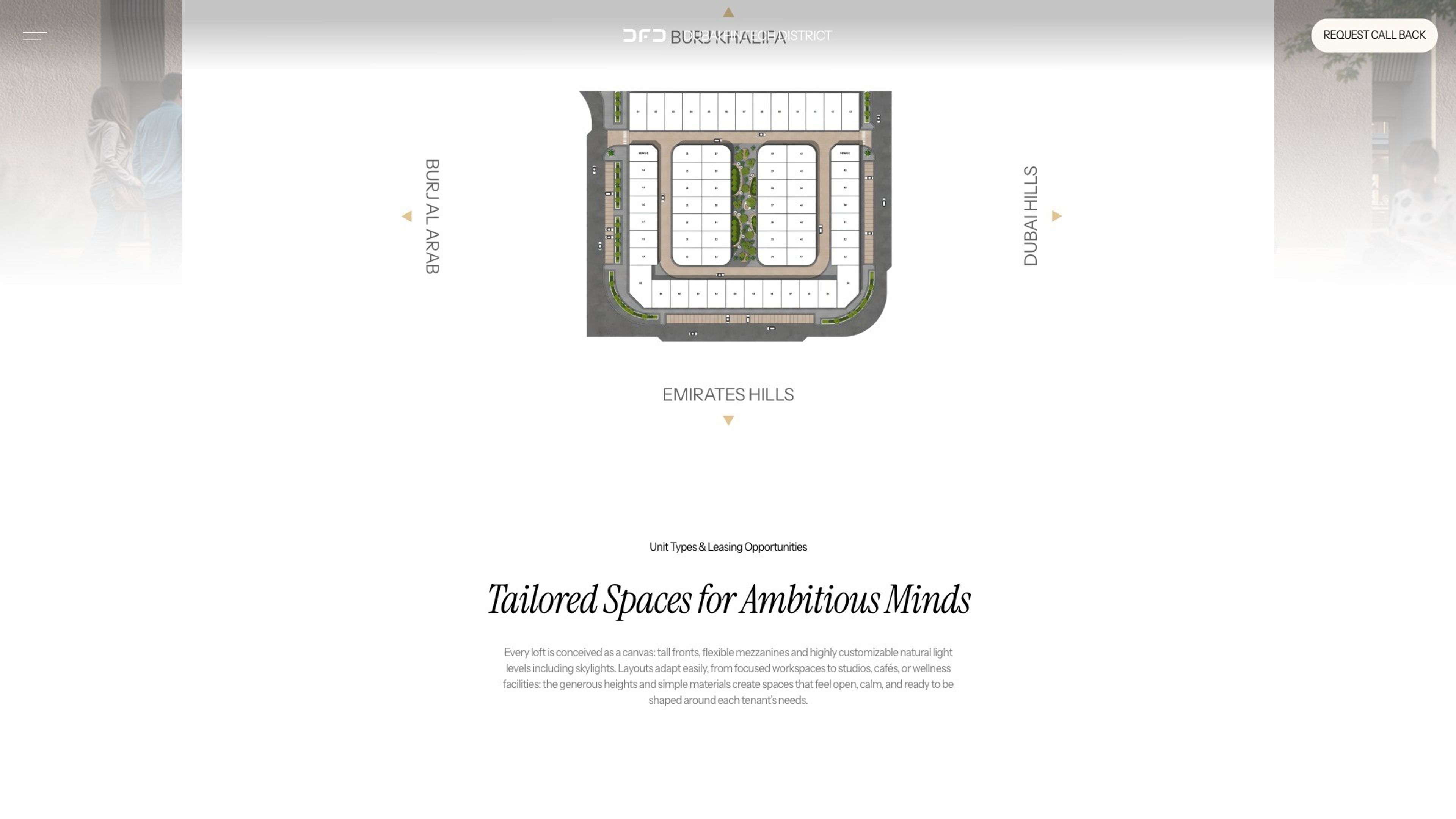 Dubai Fintech District website, desktop screen 2
