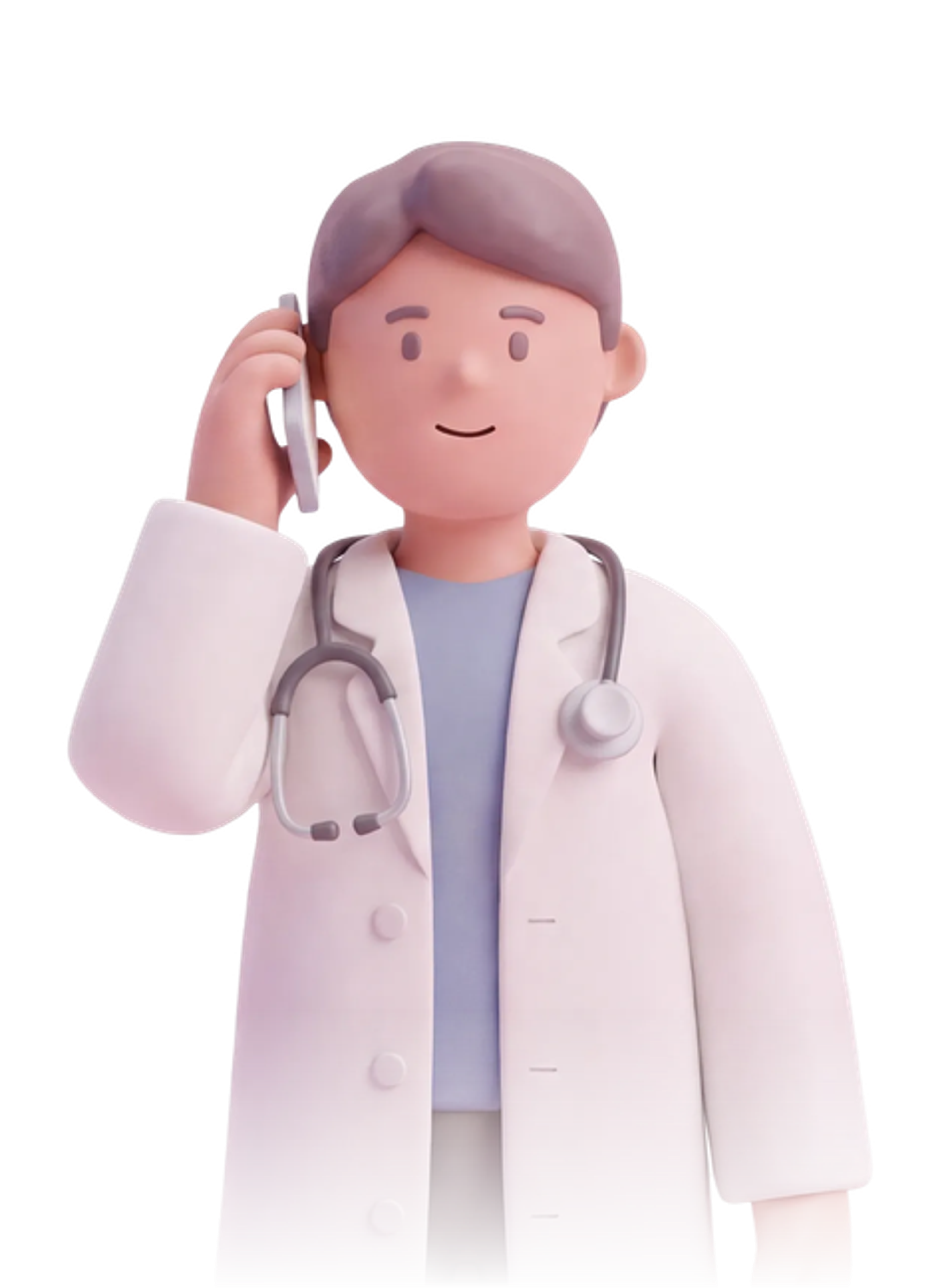 Illustration of a clinician on the phone