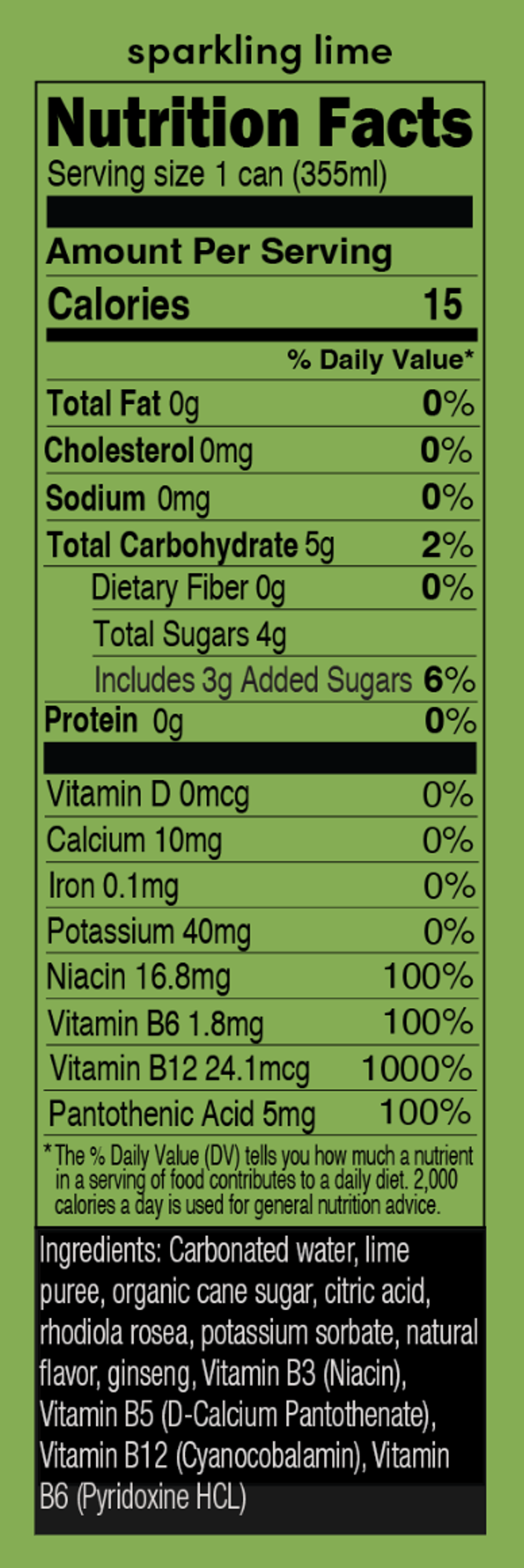 Lime nutrition facts