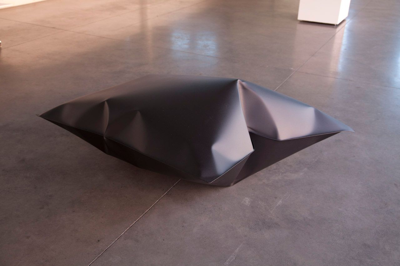 An Uncertain Principle, black powder coated stainless steel