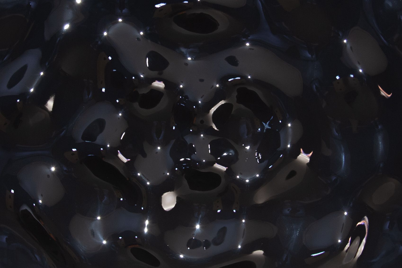 An Early Universe, installation documentation: simulation of an early universe (detail)