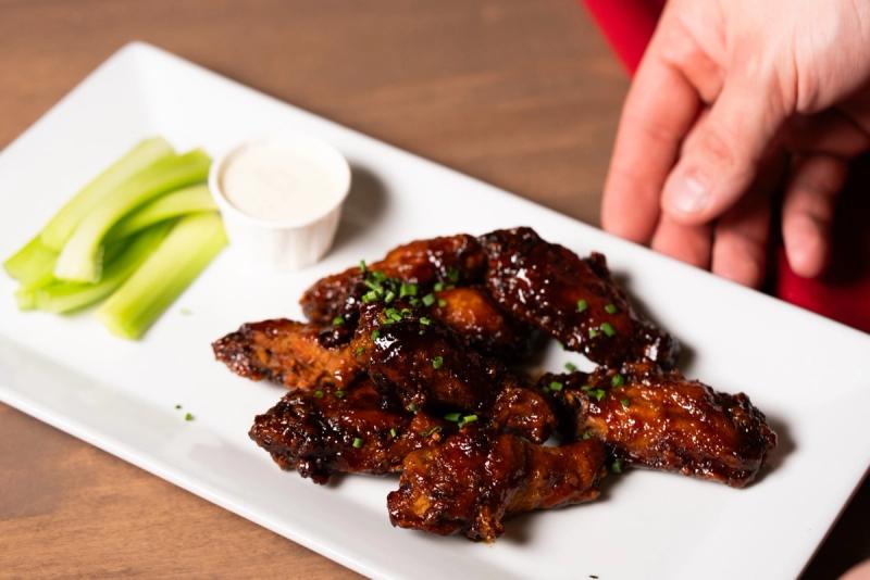 Dark glazed wings